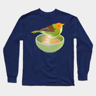 Bird Nesting on Eggs Long Sleeve T-Shirt